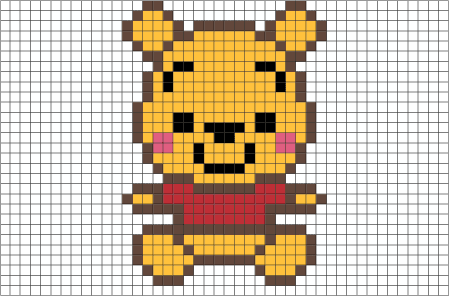 Disney Pixel Art Grid