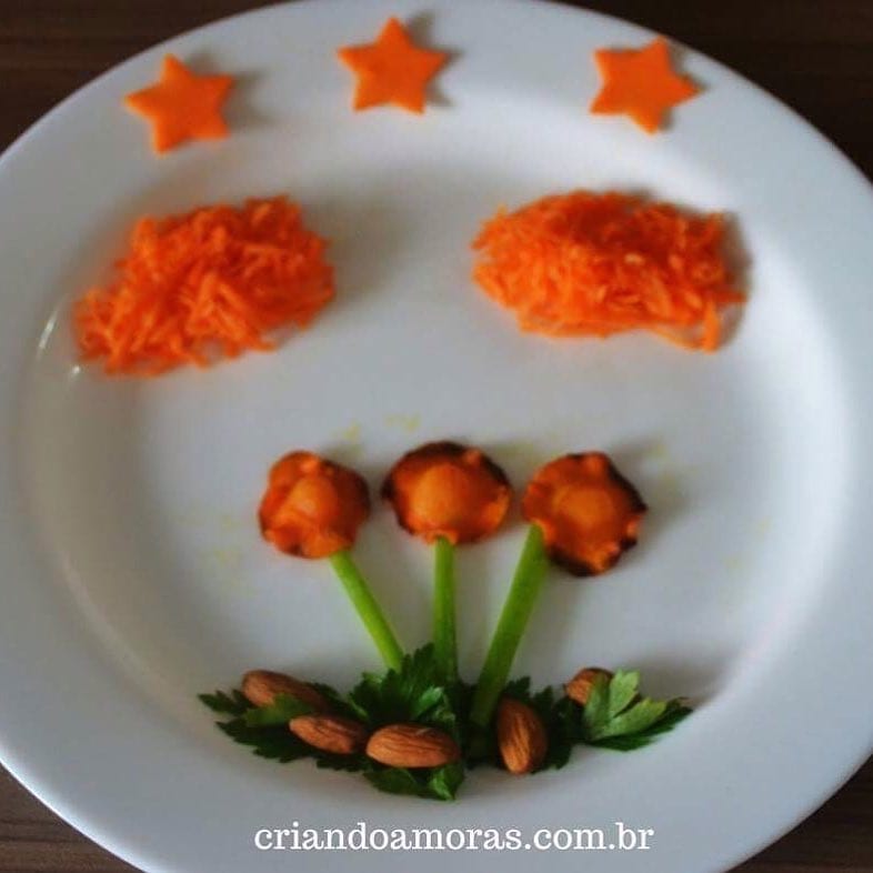 jardim de legumes com cenoura