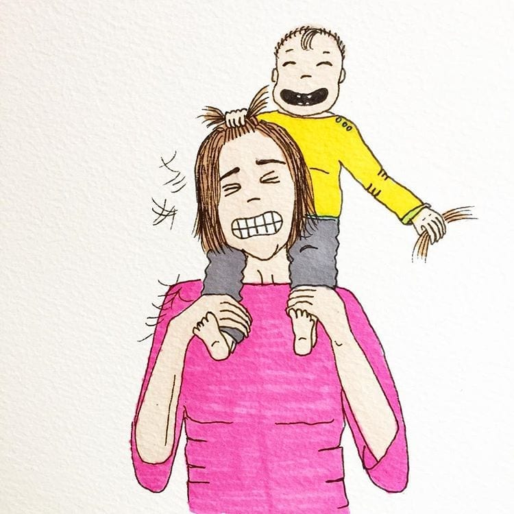 maternidade real - arrancando os cabelos