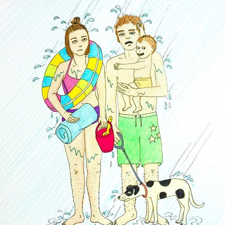 maternidade real - banho de chuva
