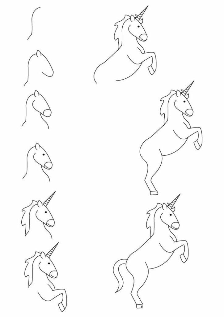 como desenhar um unicornio 04