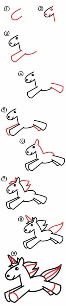 como desenhar um unicornio 06