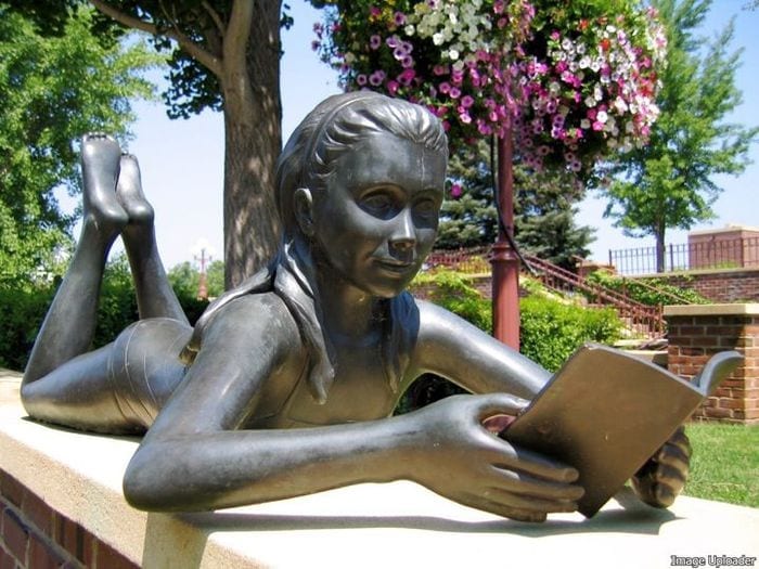 menina adolescente lendo livro minnesota eua