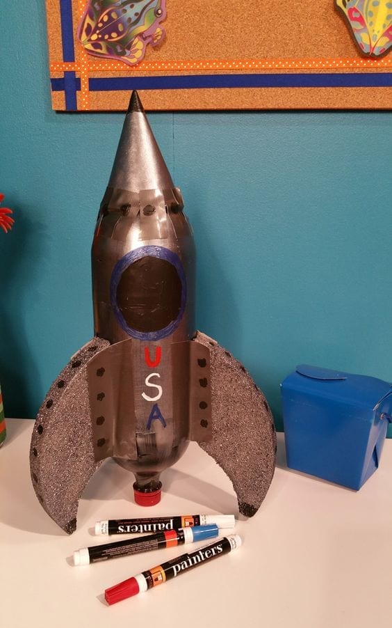 brinquedos reciclados garrafas pet foguete
