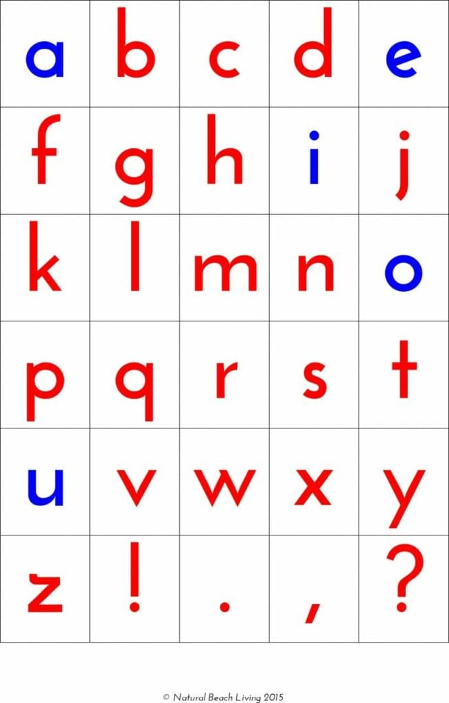 alfabeto montessori letra de imprensa para imprimir
