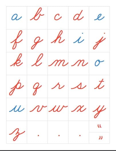 alfabeto movel montessori para imprimir