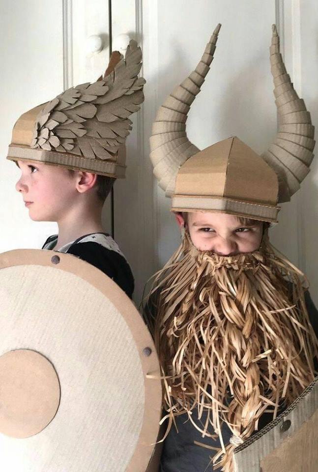 fantasias de papelao viking