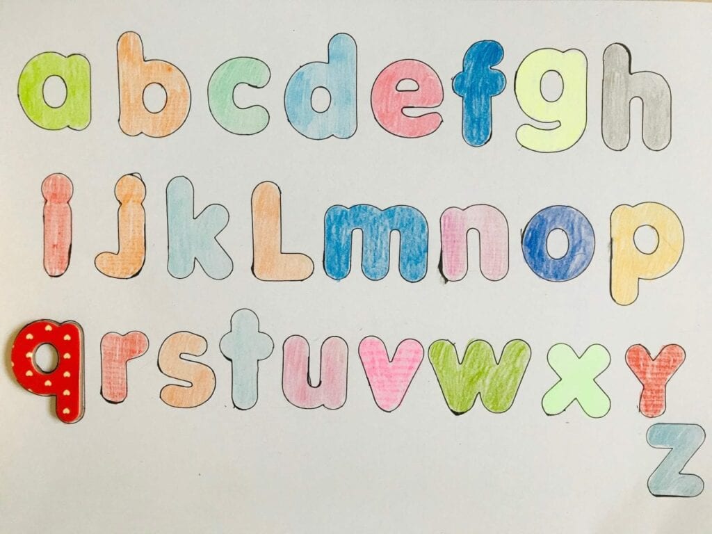 pareamento de letras do alfabeto 1