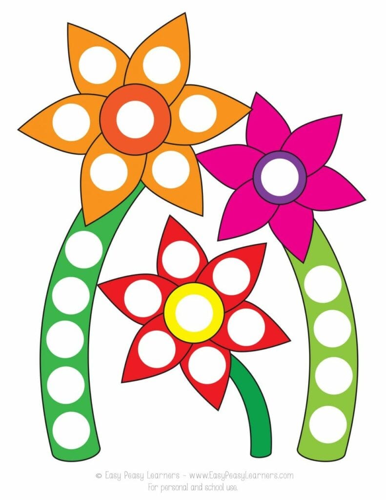 desenhando a primavera com adesivos flores