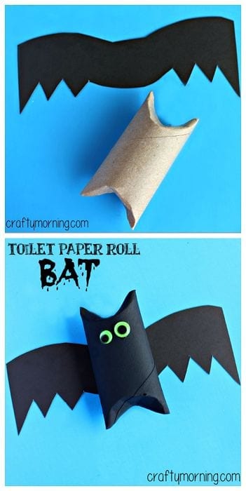 atividade de halloween com rolo de papel higienico