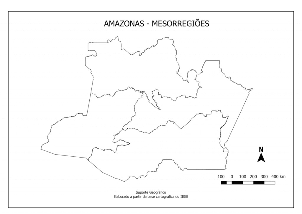 mapa do amazonas para imprimir mesorregioes