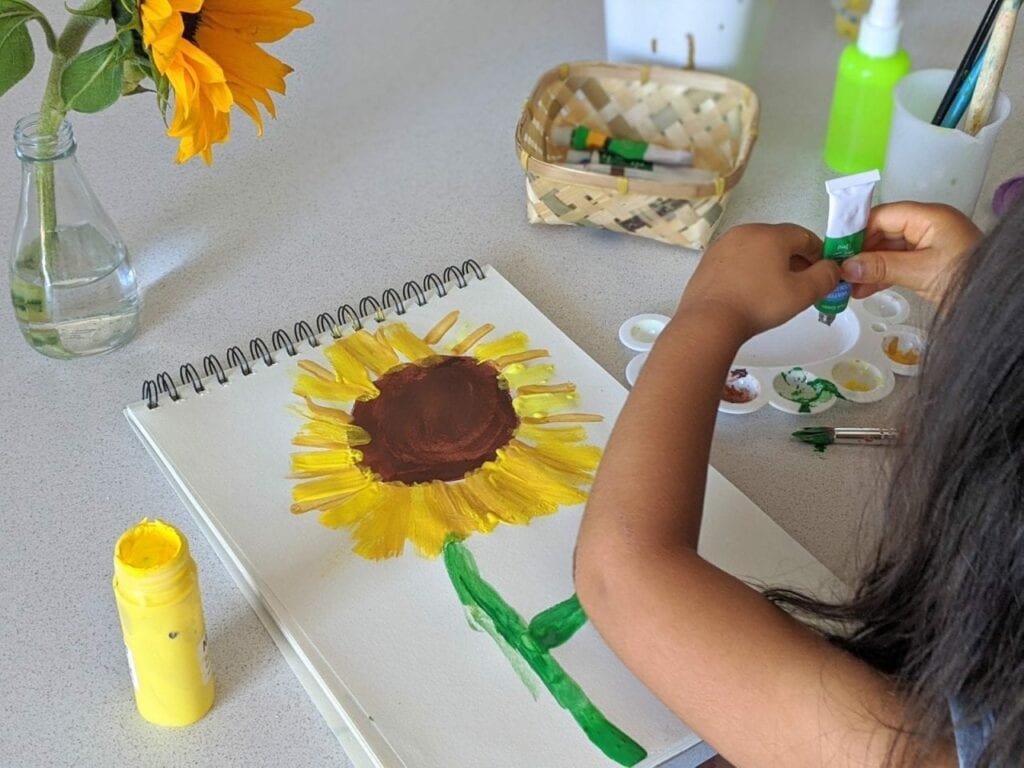 atividade de artes com girassol para educacao infantil 04