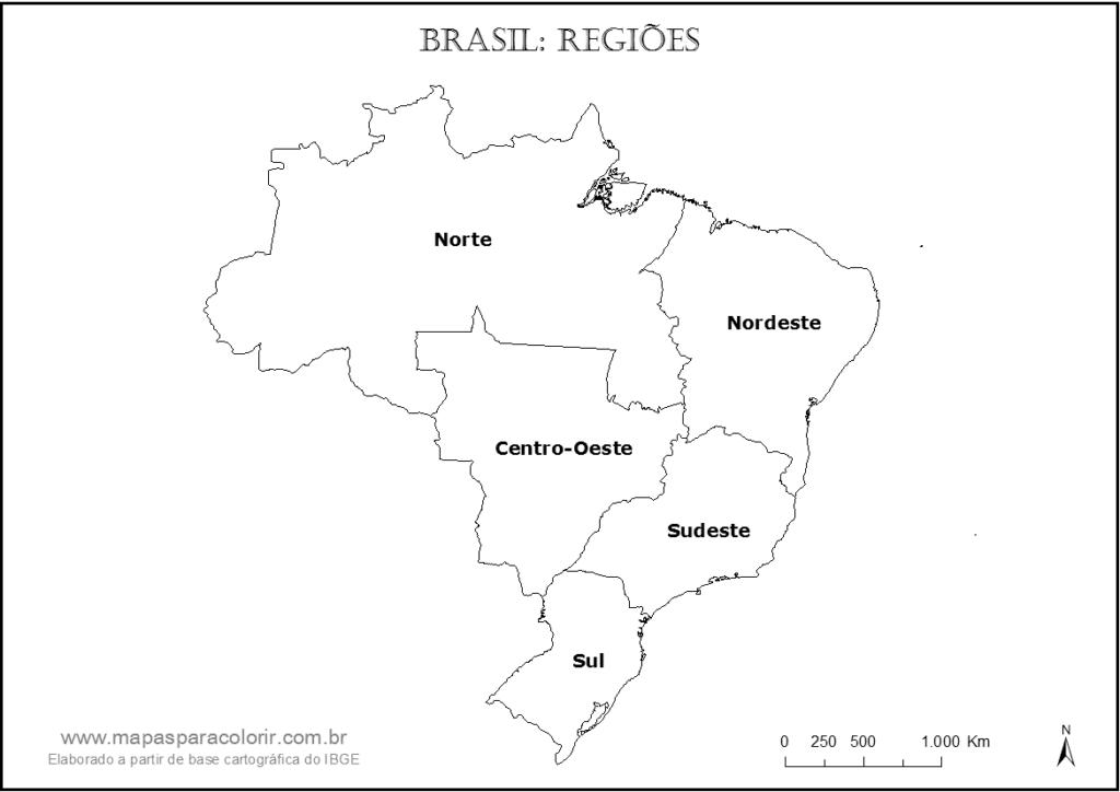 mapa das regioes do brasil