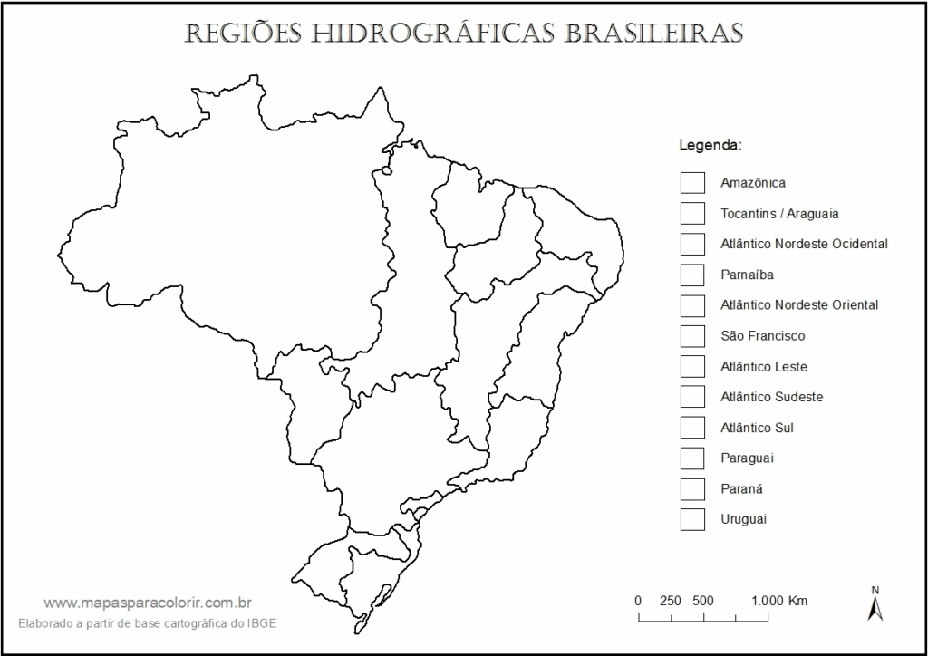 mapa do brasil bacias hidrograficas com legenda