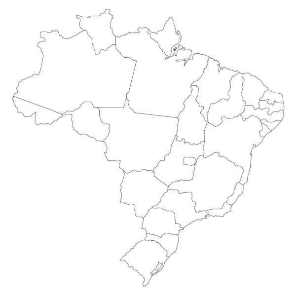 molde do mapa do brasil e seus estados