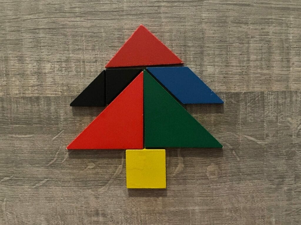 figuras natalinas com tangram