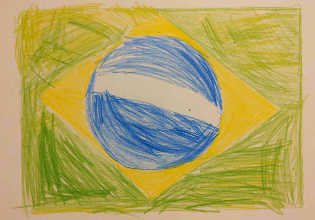 atividade com as cores da bandeira do brasil