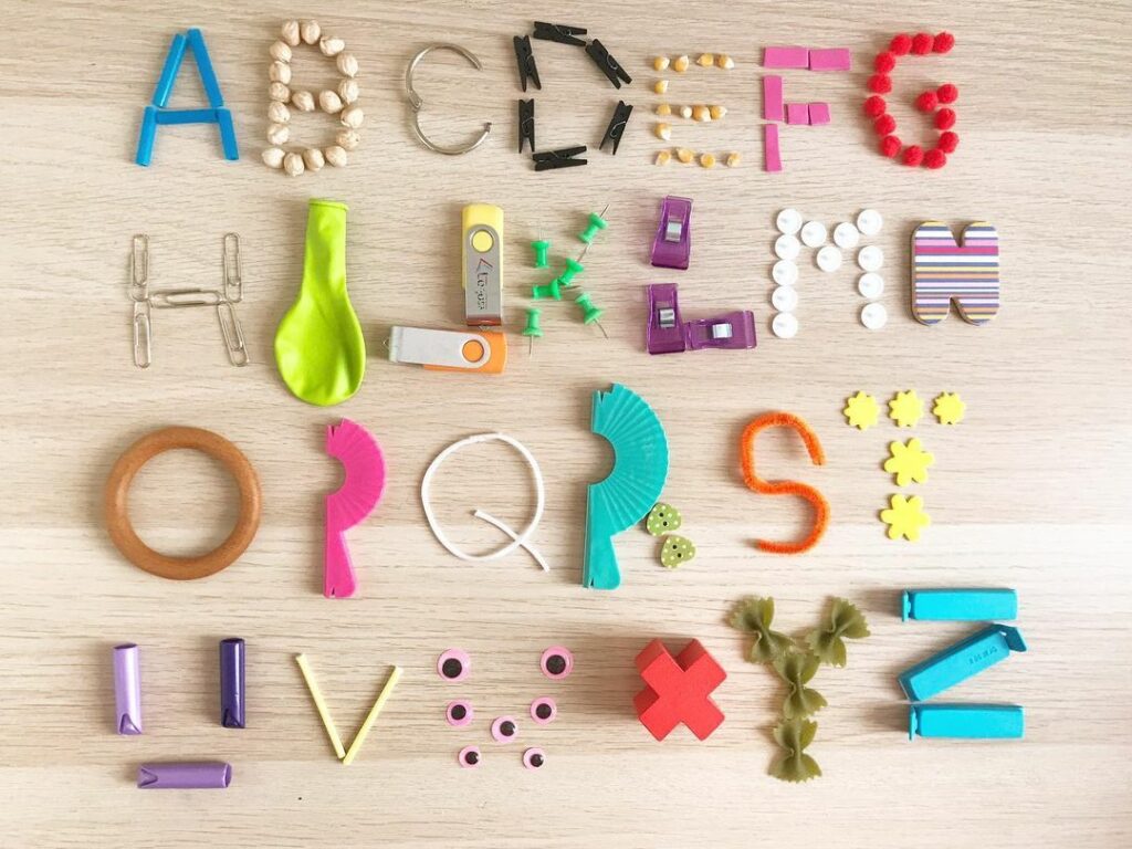 fazer alfabeto com pecas soltas