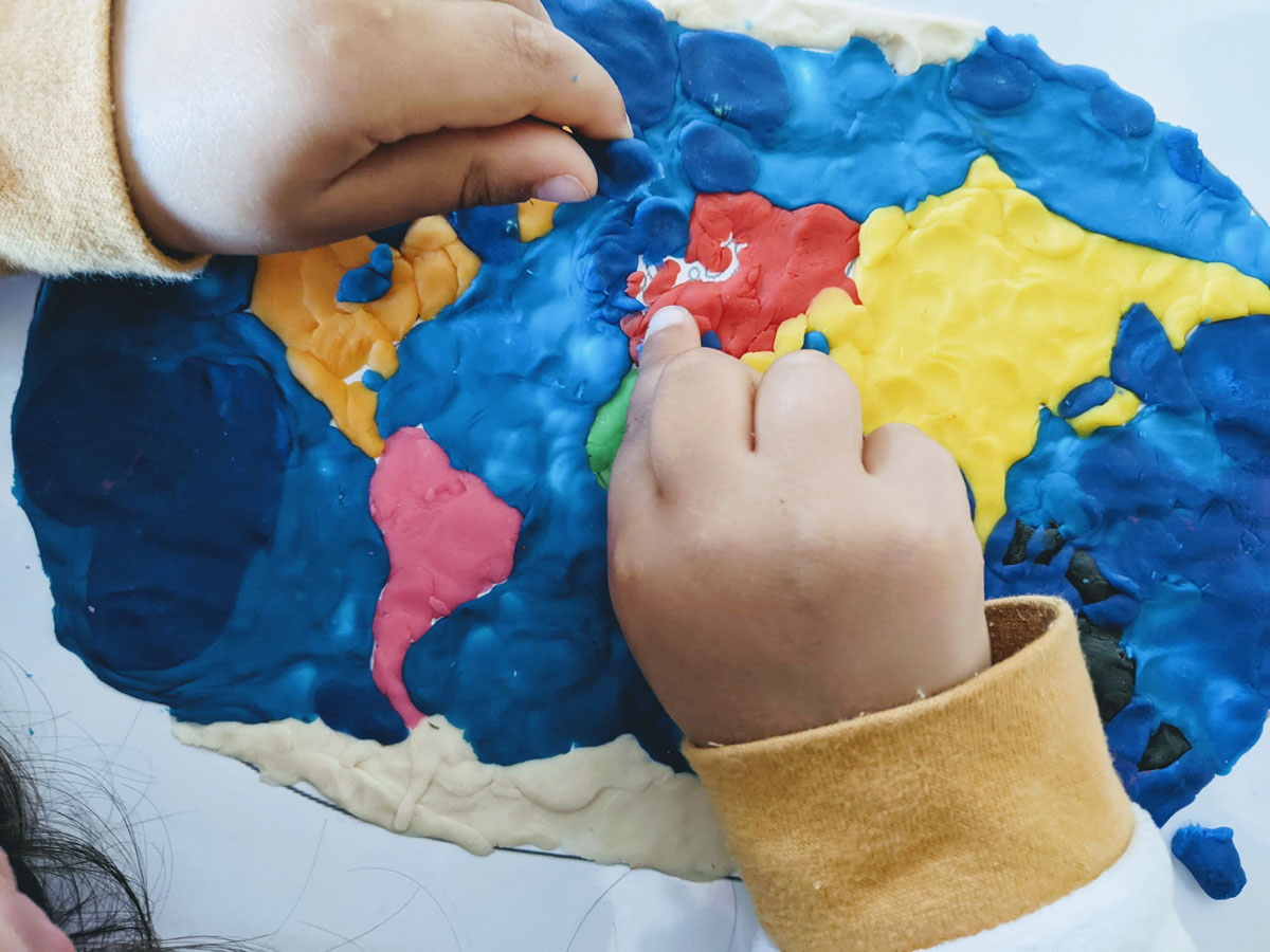 Atividade mapa do mundo para Educação Infantil